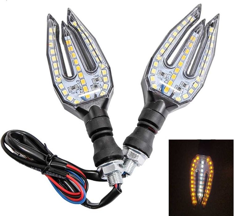 LED мигачи за мотор с дневна светлина – универсални, 2 бр.