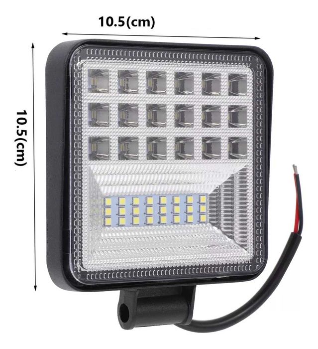 LED халоген 126W с 42 LED – бяла светлина, 12/24V – снимка 4