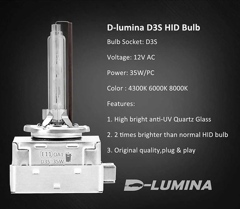 Ксенонови крушки D1S 12V 35W – 4300K/6000K, комплект – снимка 5