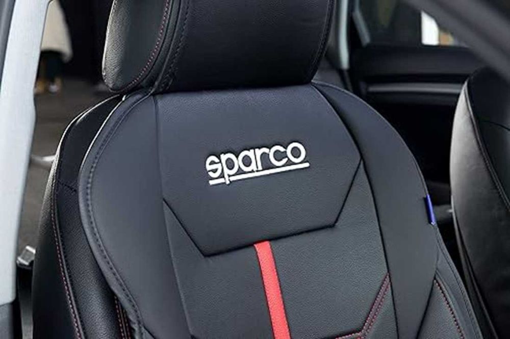 Подложка за седалка Sparco – черно/червено, универсална – снимка 4