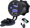 Зарядно за вграждане в табло с 2 USB – 12/24V, 1A/2.1A