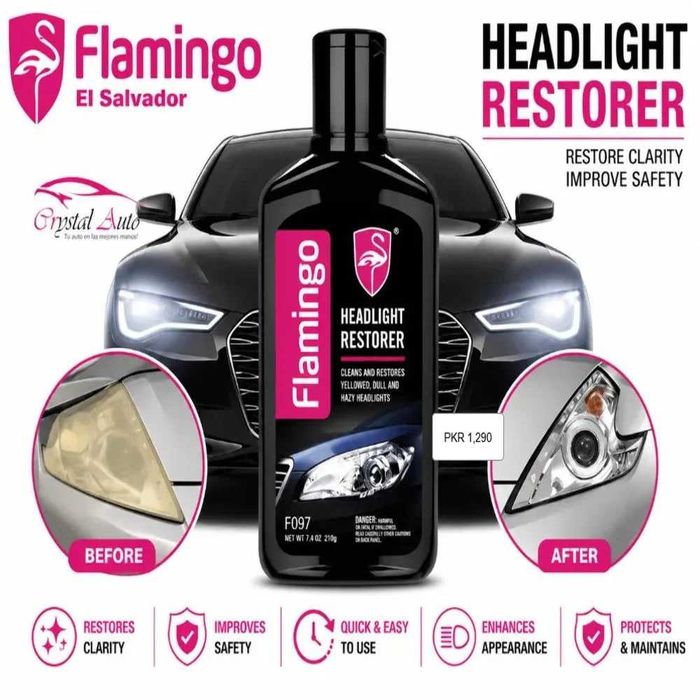 Паста за възстановяване на фарове Flamingo Headlight Restorer – 300 мл – снимка 2