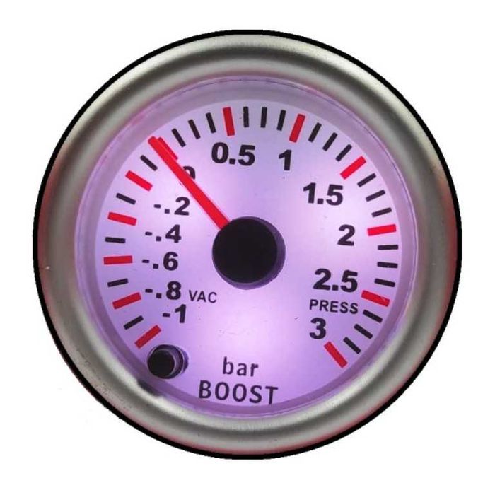 Уред за налягане на турбото Boost Meter RGB – 3 bar, 52 мм, 7 цвята – снимка 8