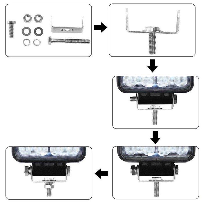 LED халоген 126W с 42 LED – бяла светлина, 12/24V – снимка 6