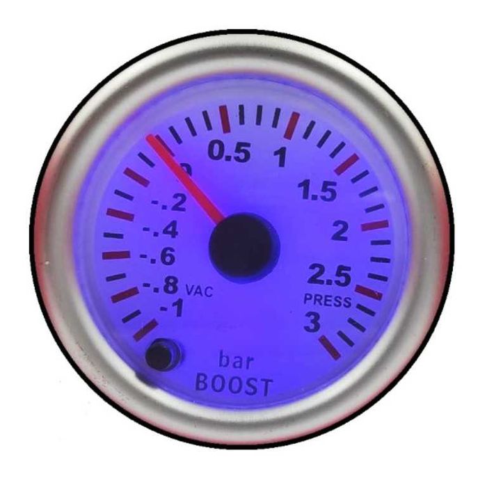 Уред за налягане на турбото Boost Meter RGB – 3 bar, 52 мм, 7 цвята – снимка 10