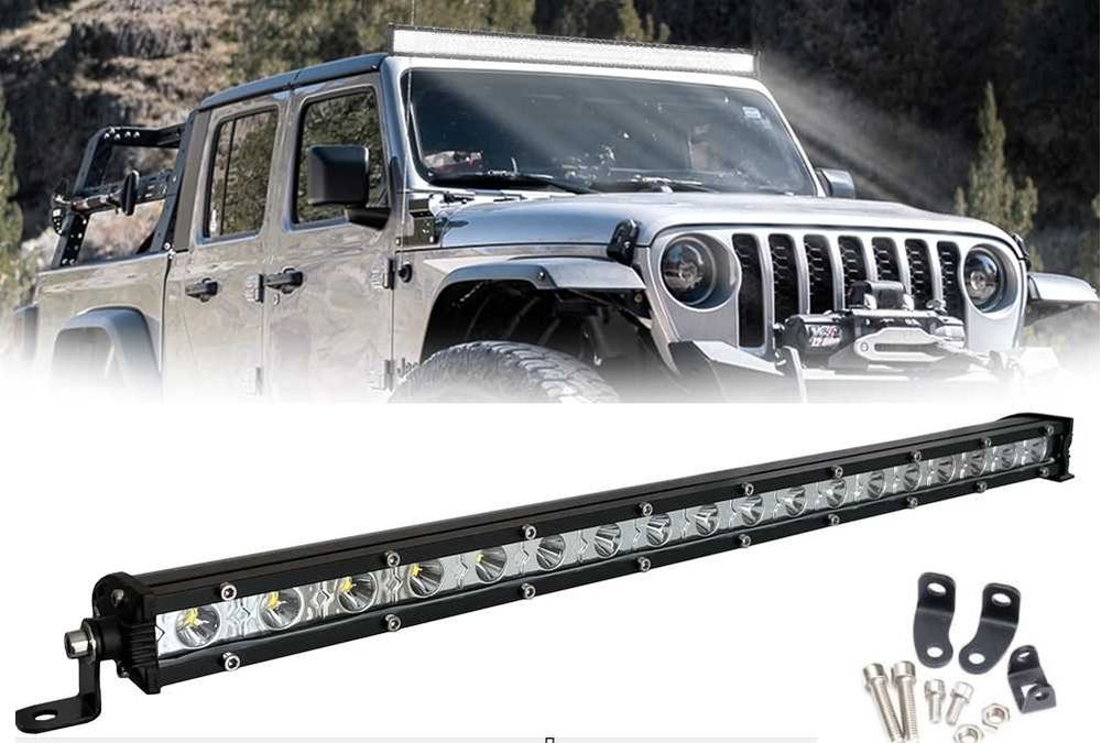 Тънък LED бар 54W с 18 диода – 50 см, 12/24V