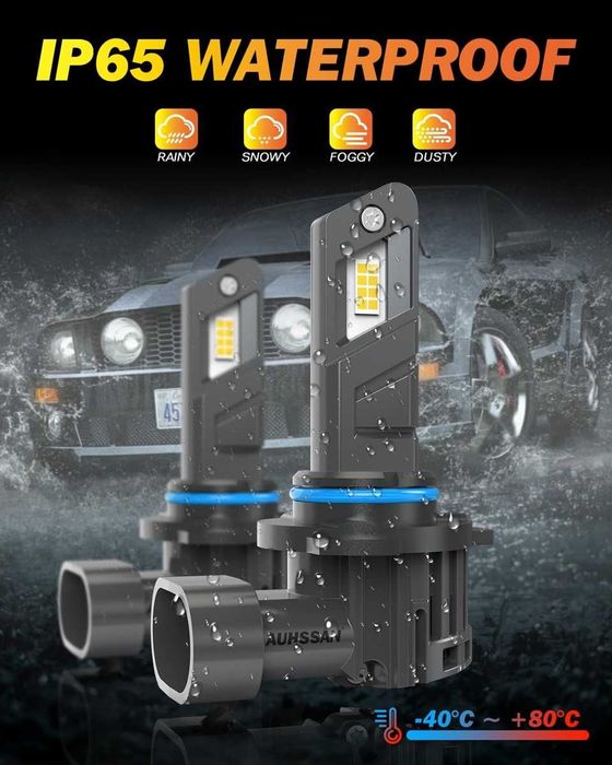 LED крушки HB4 (9006) за фарове – 12V, 10600 lm, 6500K – снимка 7