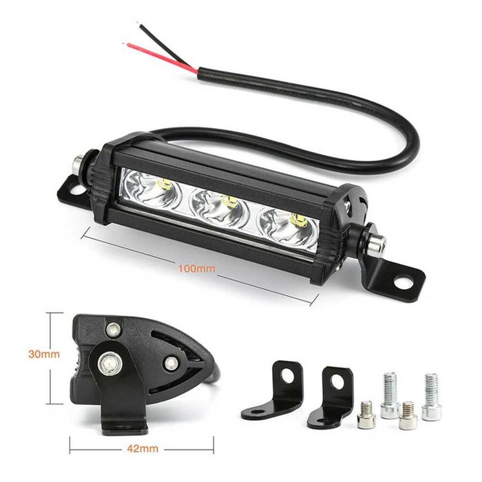 Мини LED бар 9W с 3 диода – 12/24V, 2 бр. – снимка 6