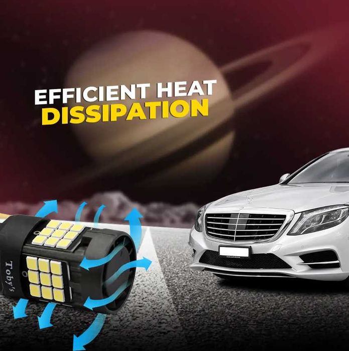 LED габаритни крушки T20 W21/5W Canbus – 12V, комплект – снимка 3