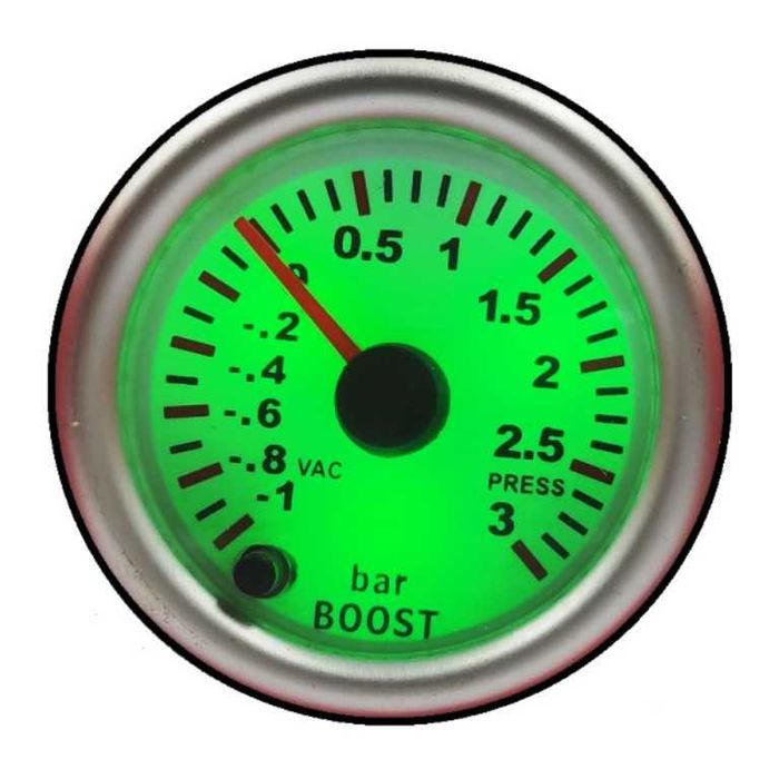 Уред за налягане на турбото Boost Meter RGB – 3 bar, 52 мм, 7 цвята – снимка 9