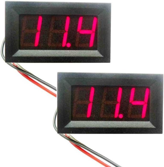 Цифров LED волтметър за вграждане – 4.5–30V DC – снимка 2