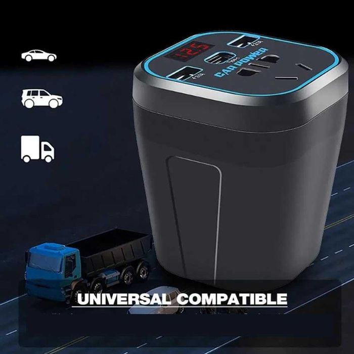 Инвертор за кола 12V/24V към 220V – снимка 3