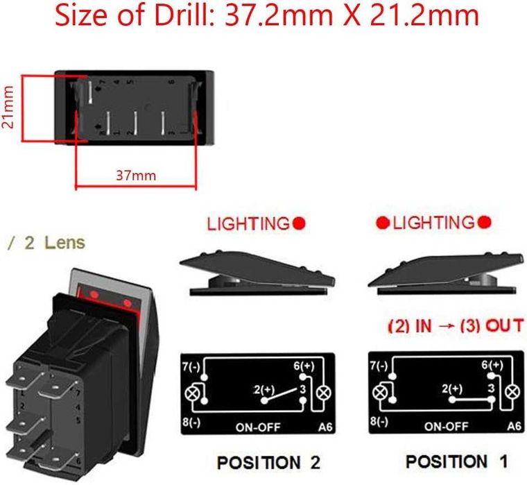 Ключ за вграждане с LED индикатор – 12/24V – снимка 5