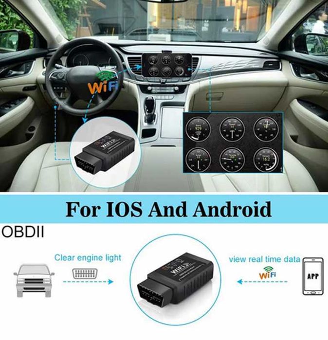 OBD2 Wi-Fi уред за диагностика на кола – iOS и Android – снимка 6