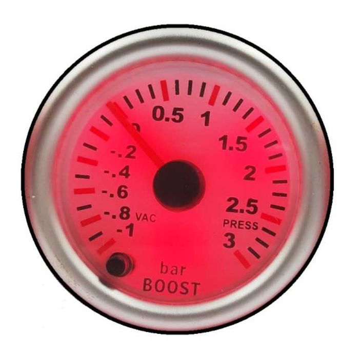 Уред за налягане на турбото Boost Meter RGB – 3 bar, 52 мм, 7 цвята – снимка 11