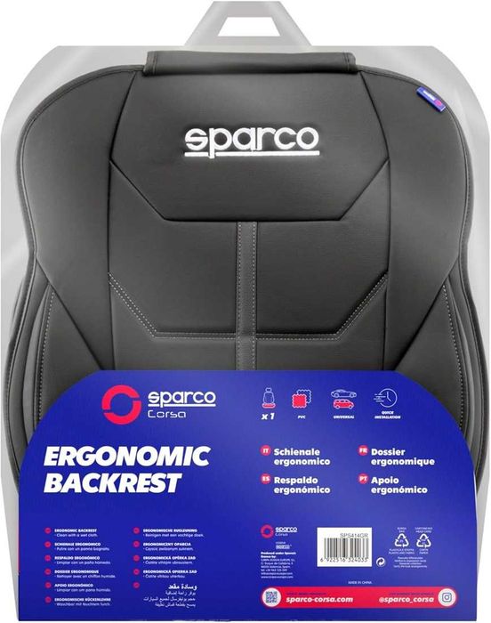 Подложка за седалка Sparco – черно/сиво, универсална – снимка 7
