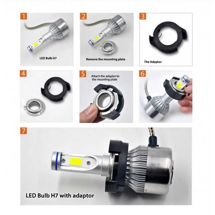 Адаптер за LED крушки H7 за VW Passat B5.5, B6 и Ford Kuga – снимка 3