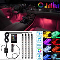 RGB LED осветление за интериор на кола 12V – 12 диода, 8 цвята