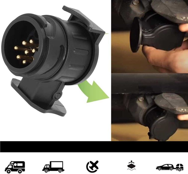 Преходник за букса за ремарке и каравана 13/7 пина – 12V – снимка 5