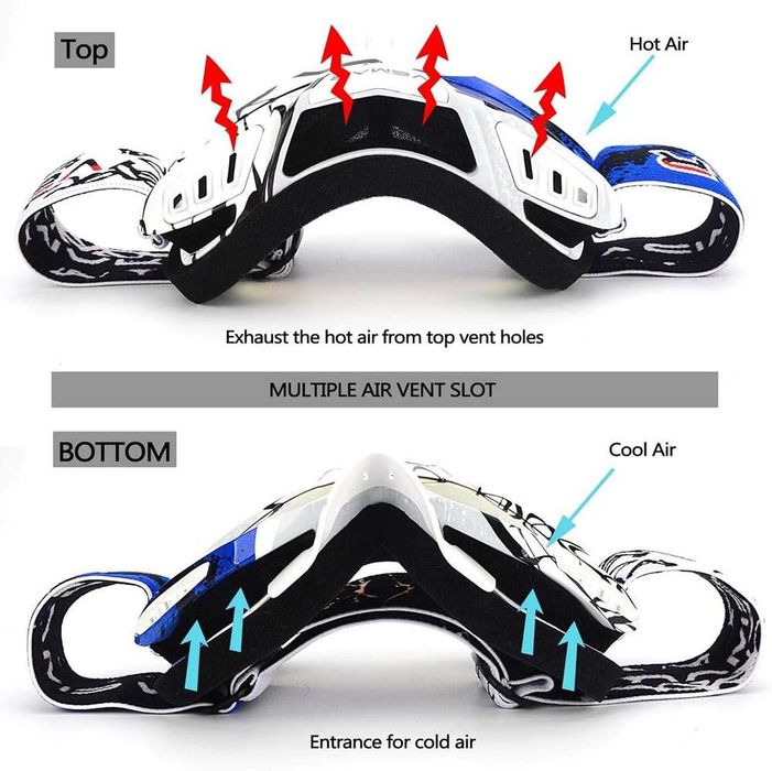 Очила за мотокрос VEMAR Racing – сини – снимка 3