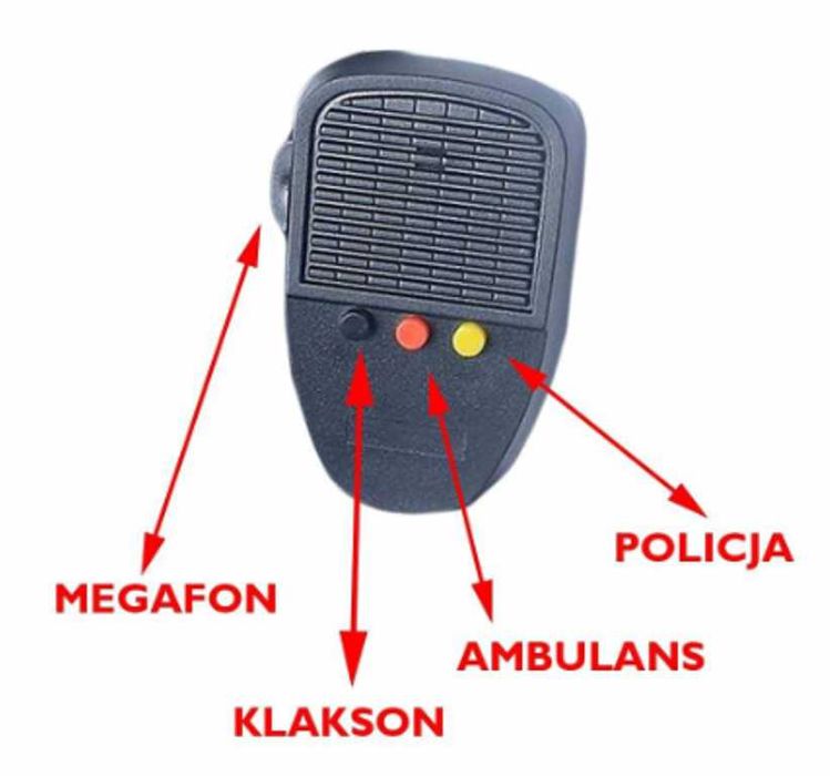 Полицейска сирена с мегафон и микрофон – 3 мелодии, 12V, 50W – снимка 3