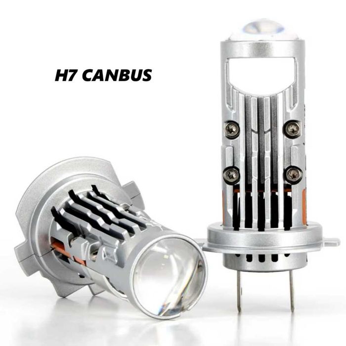 LED крушки H7 Canbus с лупа – 12V, 40W, 12400 lm
