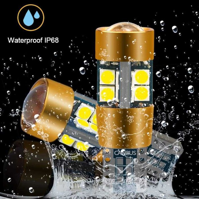 LED крушки T10 Canbus 19 SMD – бели 6000K, 12V, комплект – снимка 2