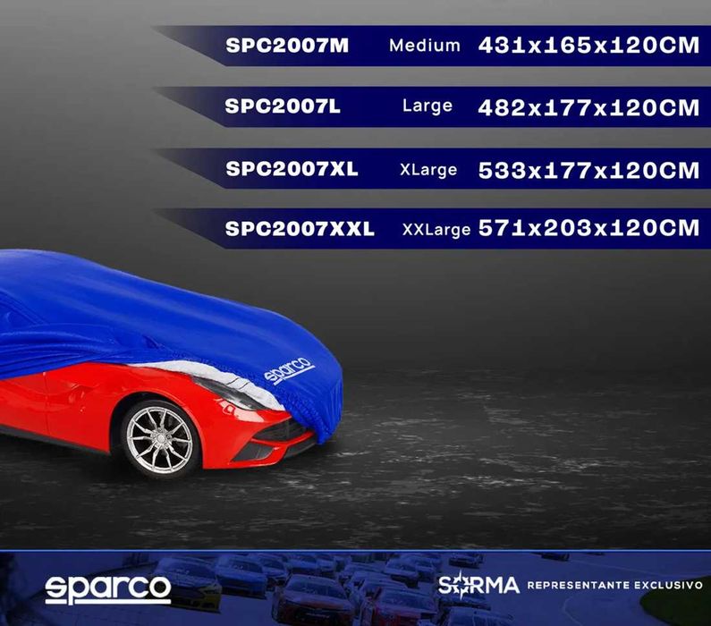 Водоустойчиво покривало за кола Sparco – размери M, L, XL, XXL – снимка 4