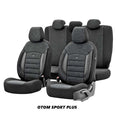Тапицерия за кола OtoM Sport Plus – сиво/черно, универсална