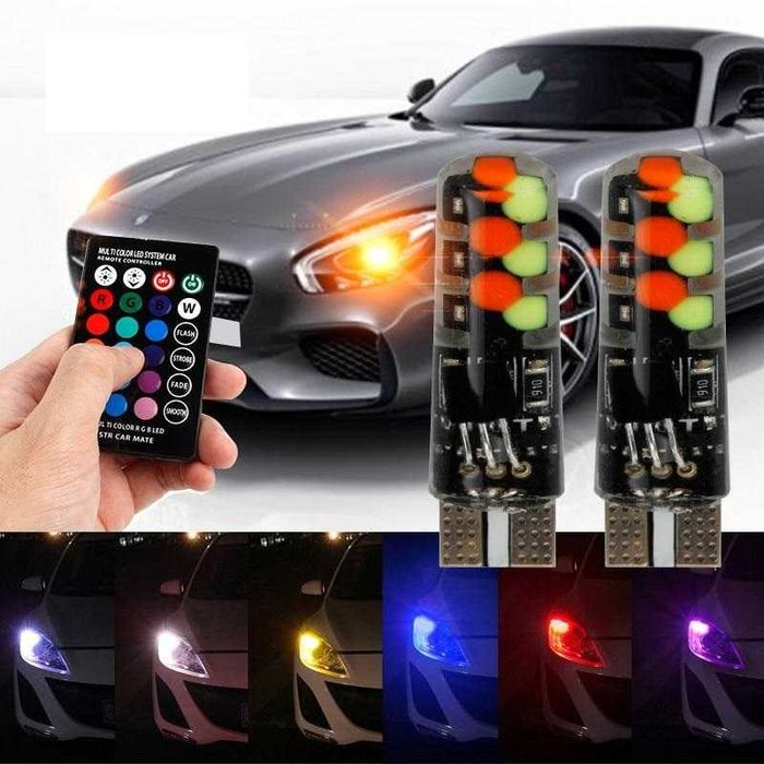 RGB LED крушки с дистанционно – 16 цвята, 4 режима
