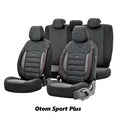 Тапицерия за кола OtoM Sport Plus – черна с червен кант, универсална