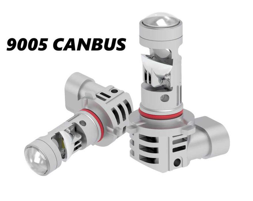 LED крушки HB3 (9005) Canbus с лупа – 12V, 40W, 12400 lm