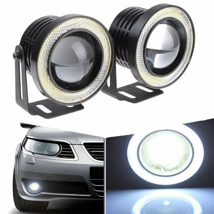 LED халогени за мъгла с лупи – 64/76/89 мм, комплект