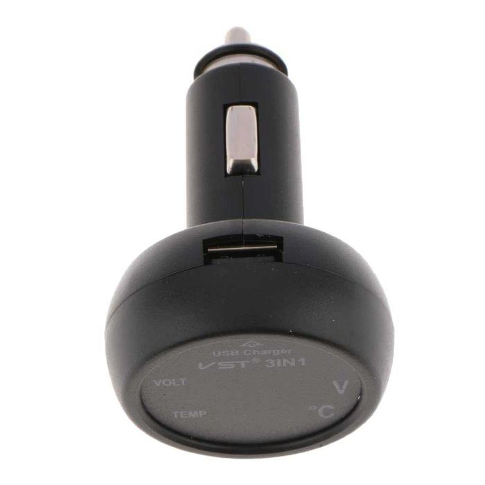 Волтметър за кола с термометър и USB порт – 3 в 1 – снимка 6