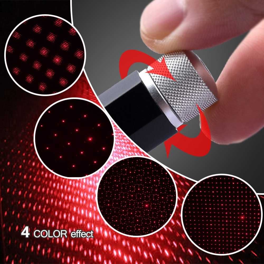 USB LED звезден проектор върху тавана на автомобил. - снимка 4