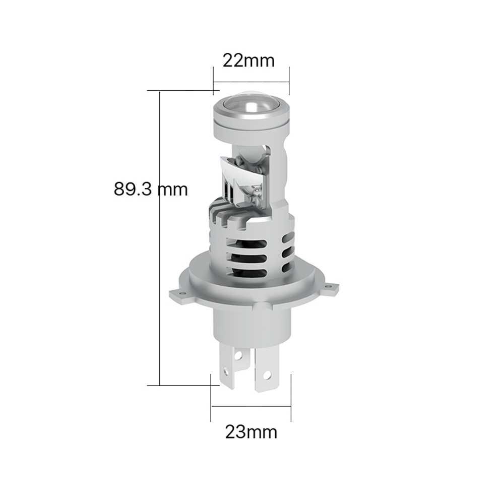 LED диодни крушки за фарове с Лупа - H4 CANBUS, 12V, 40W, 12 400LM - снимка 4