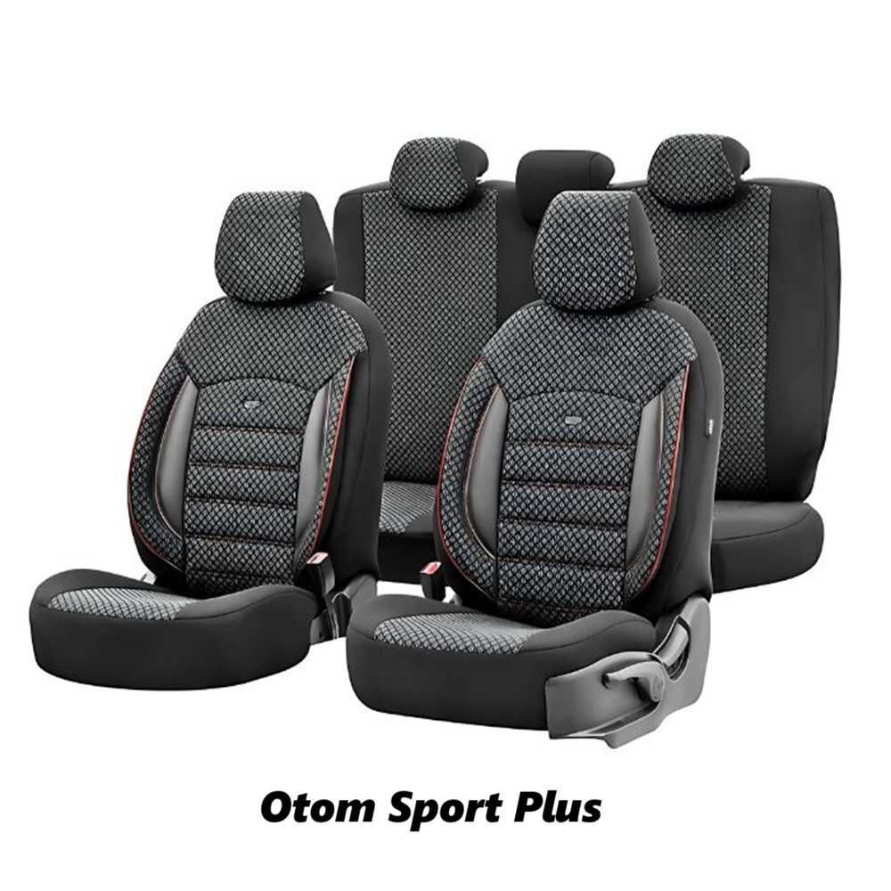 Универсална тапицерия за автомобил Otom Sport Plus - Черно/Червен кант - снимка 1