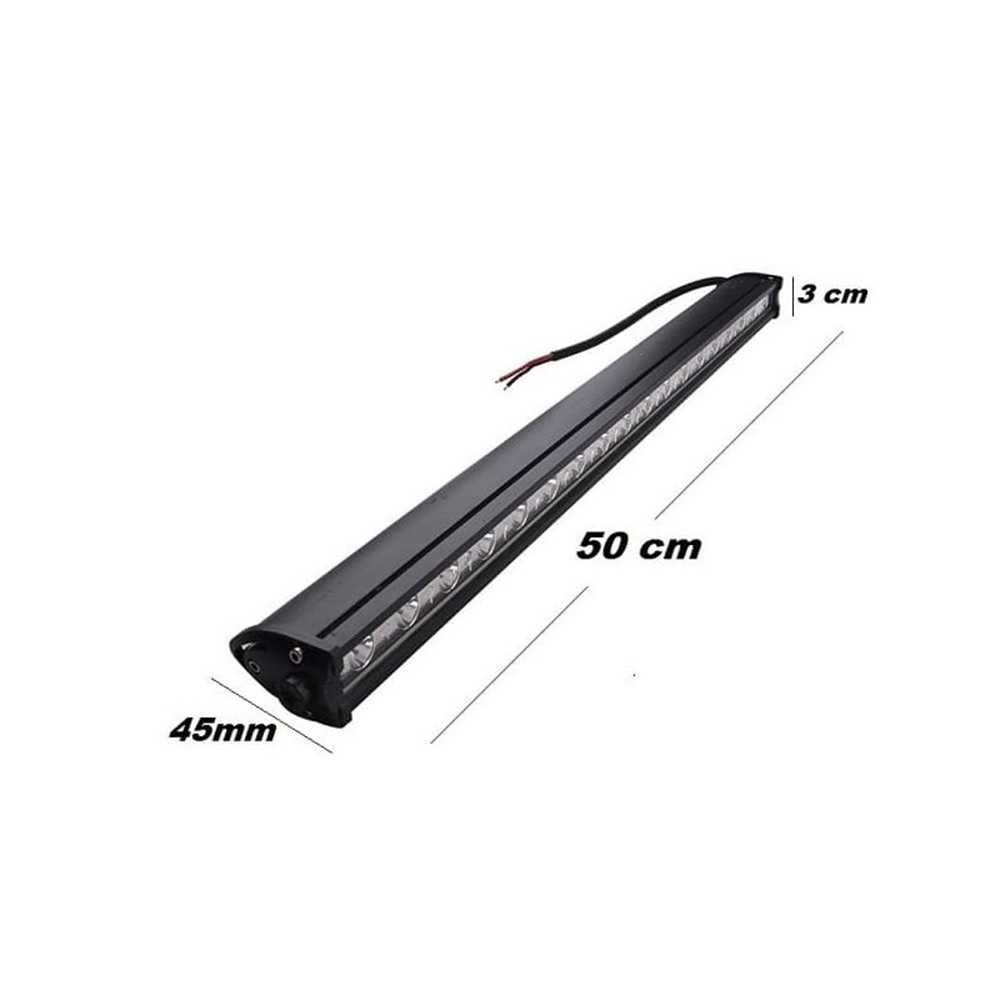 Едноредов SLIM 54W LED бар за осветление с 18 диода, 12/24V - 50 см. - снимка 6