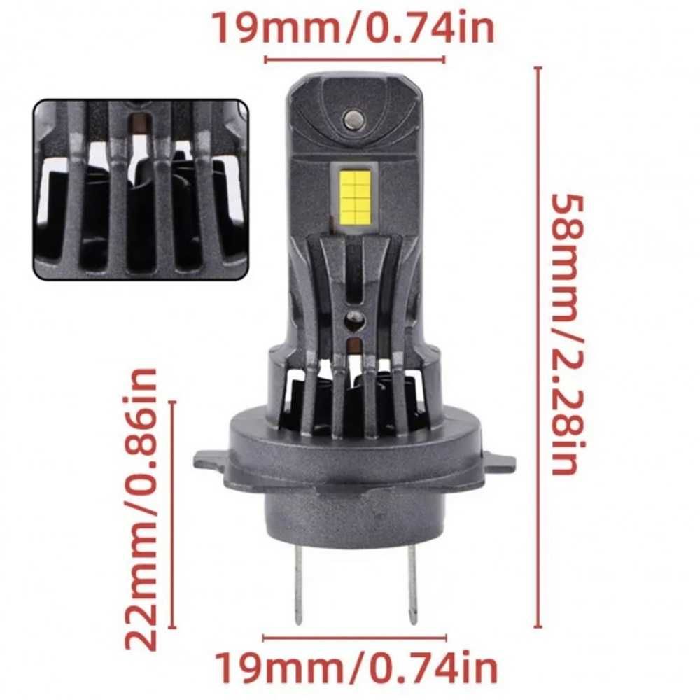 Диодни LED крушки Motohama Mini H7 - 30W/2600 лумена. - снимка 5