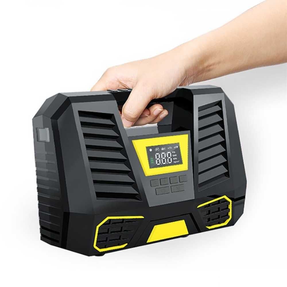 Дигитален компресор за гуми с фенер - 12V/ 100W/ 150 PSL - снимка 6