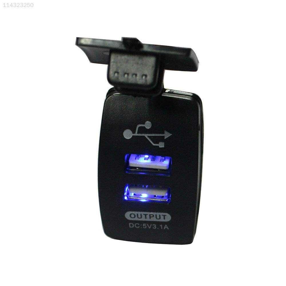 Зарядно с 2 USB портове за вграждане за автомобил- 12/24V- DC 5V/3.1A. - снимка 2