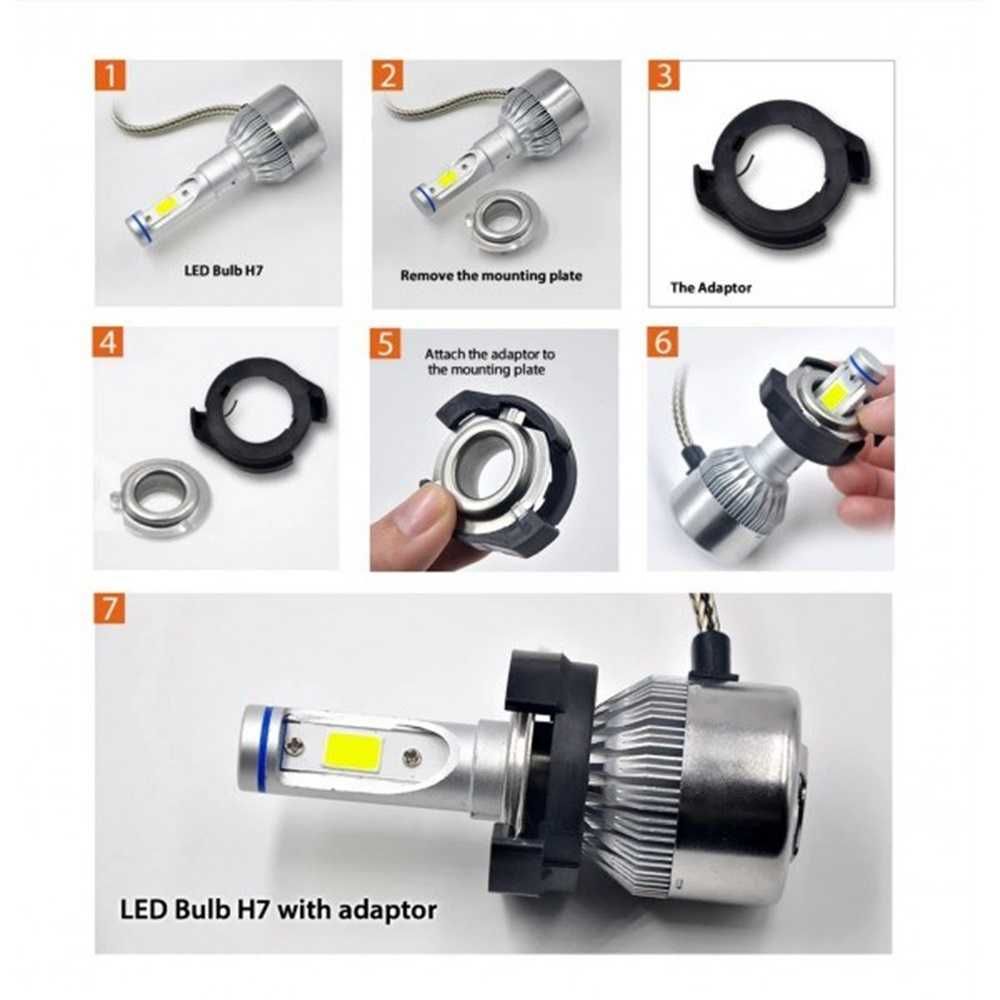 Адаптер/Преходник за LED крушки Н7 - VW Passat В5.5/ B6 /Ford Kuga. - снимка 3