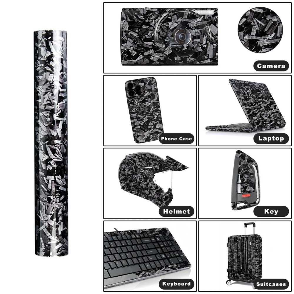 Висококачествено фолио Кован Carbon Silver за автомобил - 152х100см - снимка 4