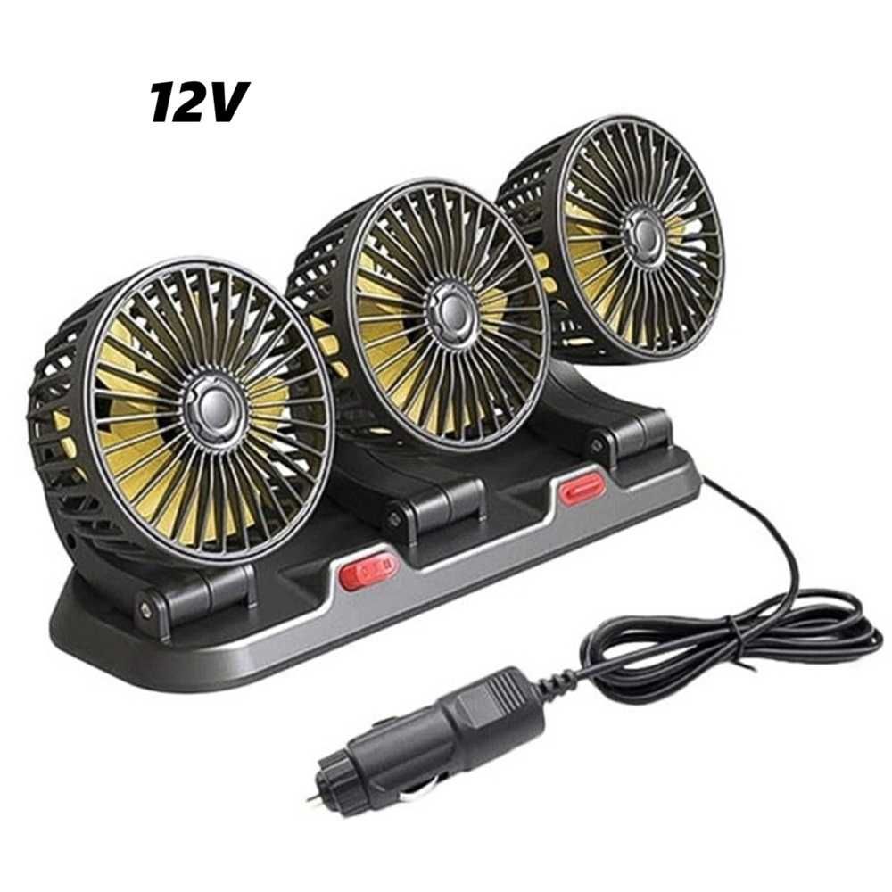 Moщен Троен вентилатор за автомобили, бусове, каравани - 12V - снимка 1