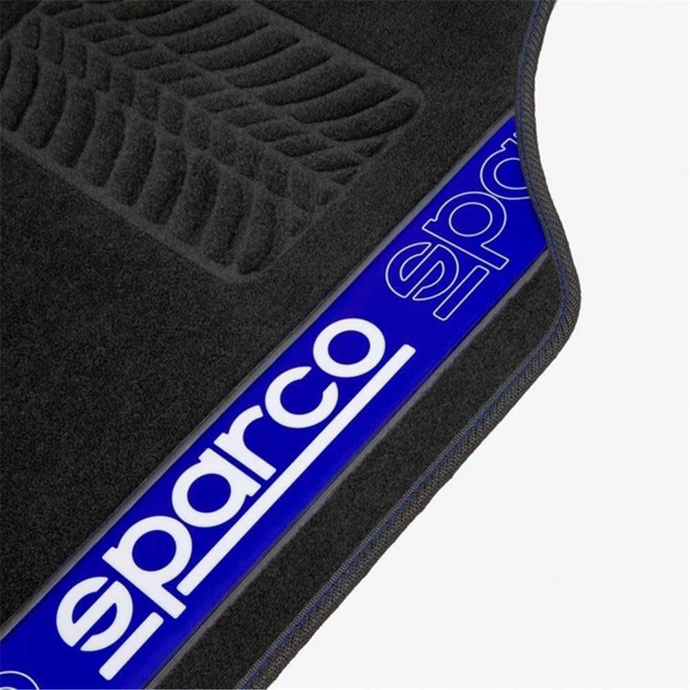 Универсални автомобилни стелки Sparco/Сини кантове. - снимка 5