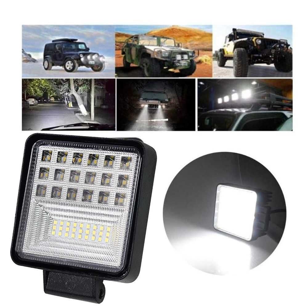 42 LED диоден халоген с бяла светлина - 126W/12v-24v. - снимка 3