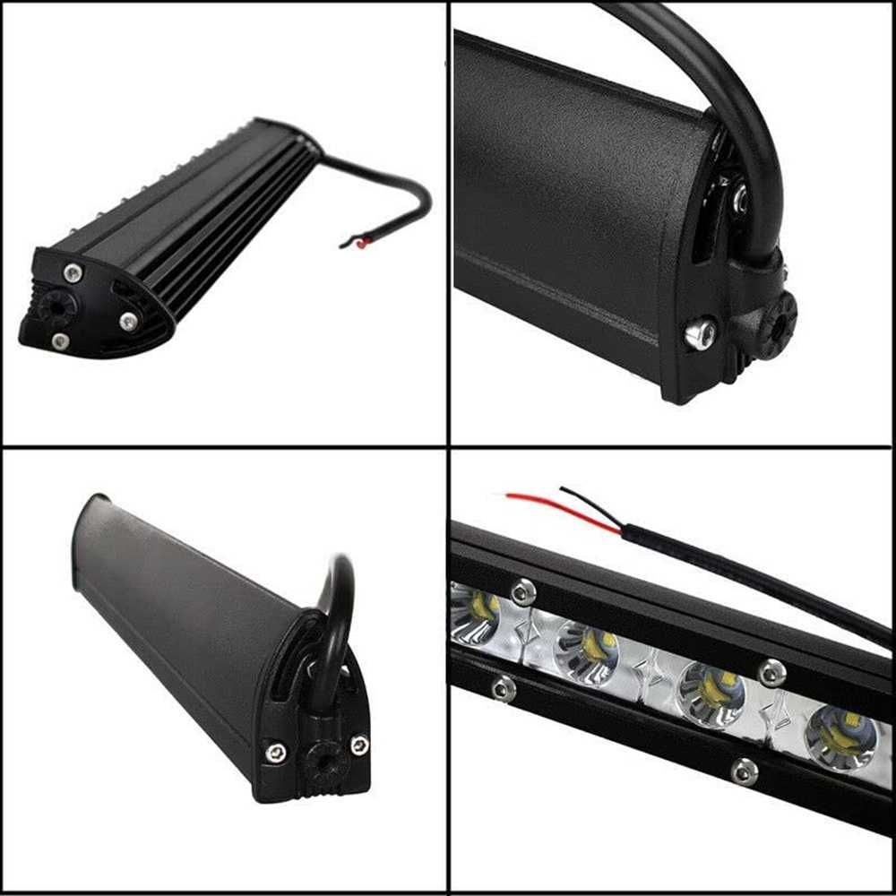 Едноредов SLIM 72W LED бар за осветление с 24 диода, 12/24V - 65.5 см. - снимка 2