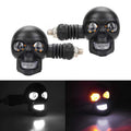 Комплект LED мигачи за мотоциклет с дизайн на череп - 2 броя. - снимка 1
