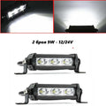 2 броя Мини 9W LED бар за осветление с 3 диода - 12/24V - снимка 1