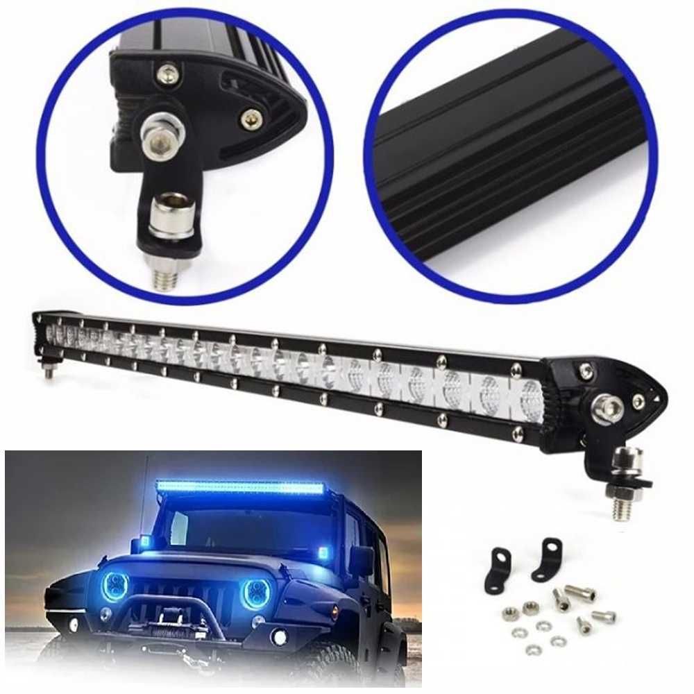 Едноредов SLIM 72W LED бар за осветление с 24 диода, 12/24V - 65.5 см. - снимка 1